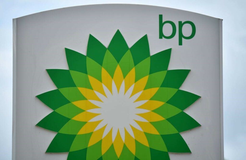 Text Box: Het logo van oliegigant bp (foto Getty Images)